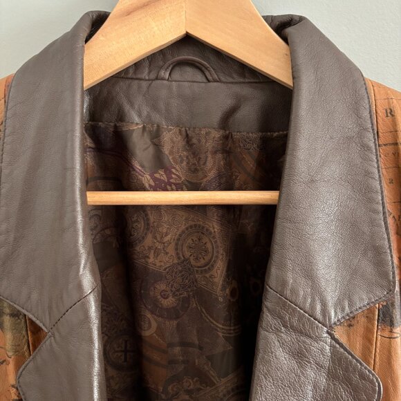 Vintage Printed Collage Leather Jacket - Picture 6 of 16